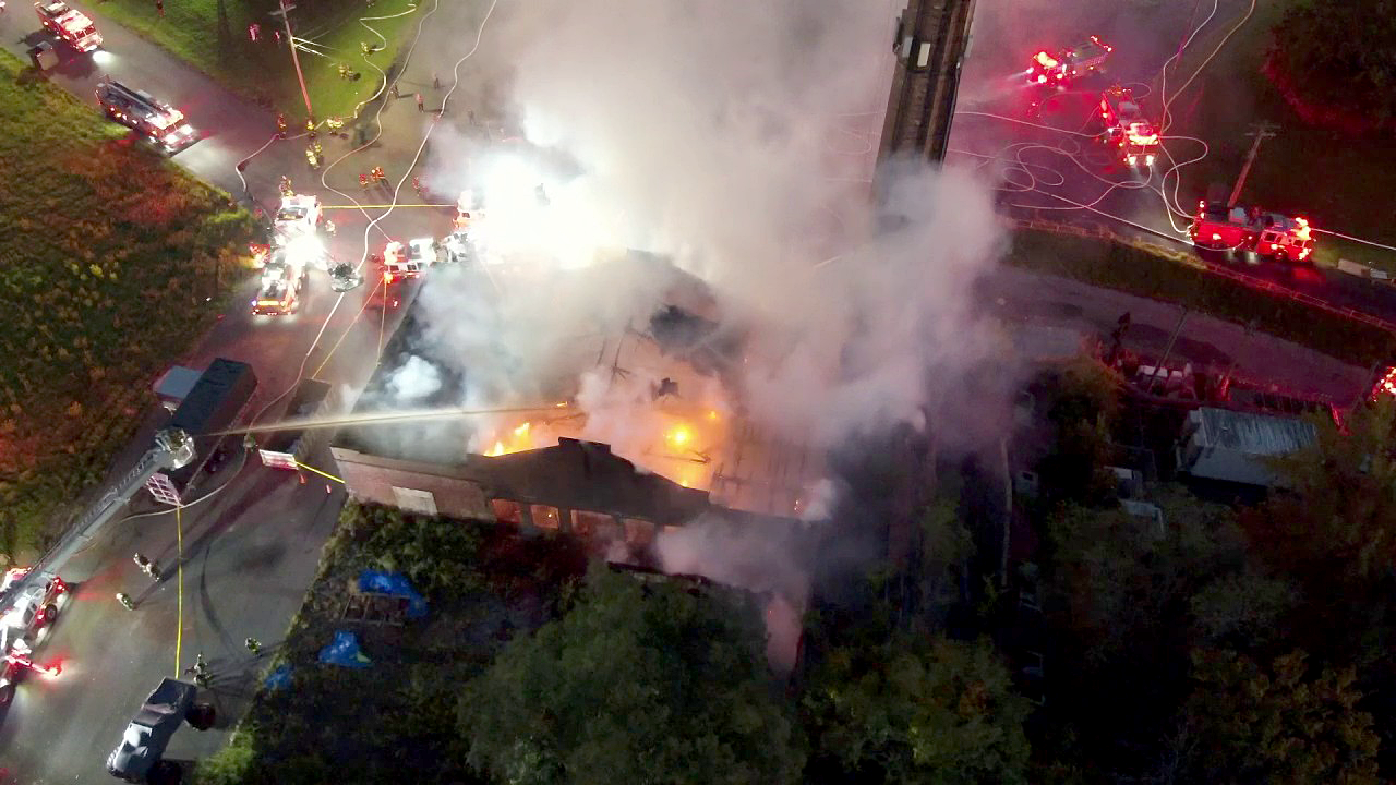 Firefighters save historic 'Godfather' church from raging NYC warehouse blaze