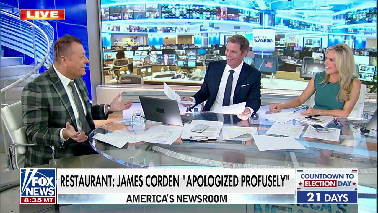 Jimmy Discusses James Corden’s Abusive Restaurant Behavior On ‘america’s Newsroom’ Fox Across