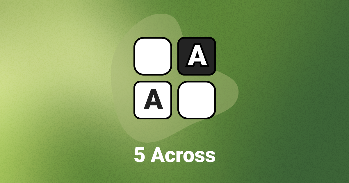 5 across letter word game