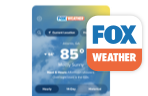 Fox Weather App on an iPhone, Fox Weather logo overlapping
